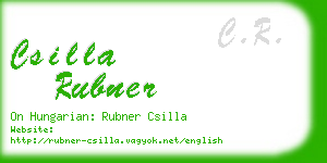 csilla rubner business card